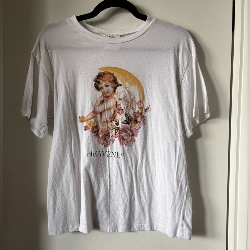 Dirty Laundry White Tee with Graphic • Heavenly